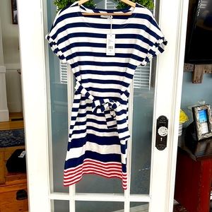 Womens Vineyard Vines cotton navy white and red dress! XS